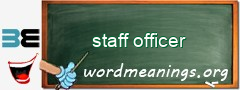 WordMeaning blackboard for staff officer